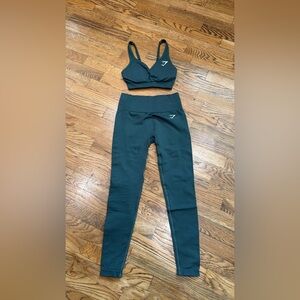 Dark Green Gymshark Set